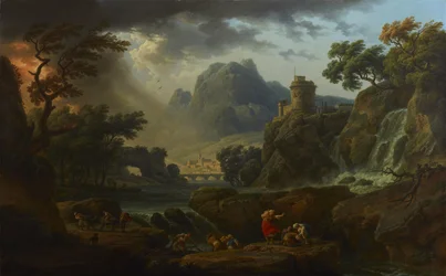 Berglandschaft mit Sturm